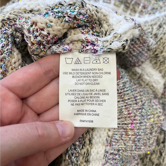 NWT Ramy Brook Cara Sequin Halter Neck Crochet Knit Bodycon Midi Dress - Large - Picture 16 of 16